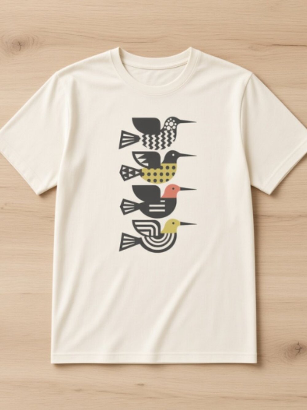 Geometric Birds oversized  Tee unisex T shirt